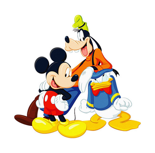 Mickey Mouse, Donald Duck and Goofy - PNG image with transparent backg