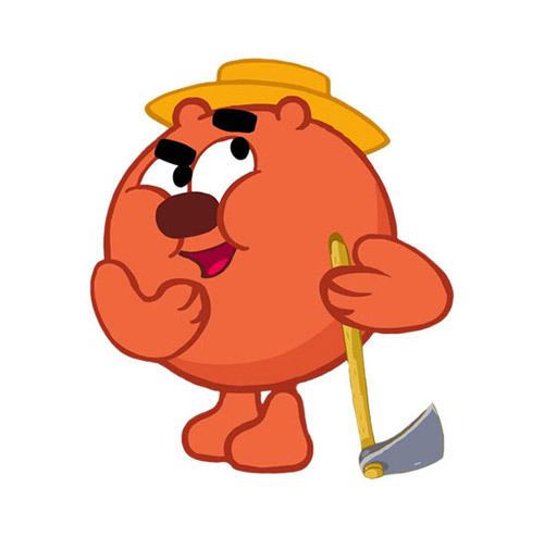 Smeshariki Kopatych from Russian Cartoon - PNG image with transparent