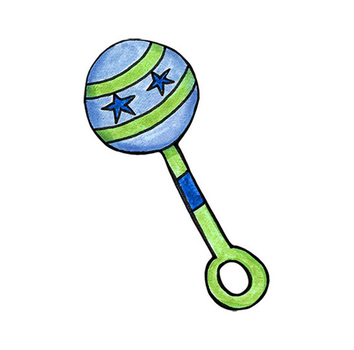 Baby Rattle - PNG image with transparent background