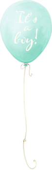 Balloon Blue - It's a Boy! - PNG image with transparent background