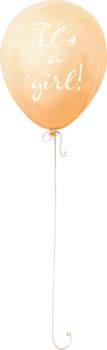 Balloon Orange - It's a Girl! - PNG image with transparent backgro
