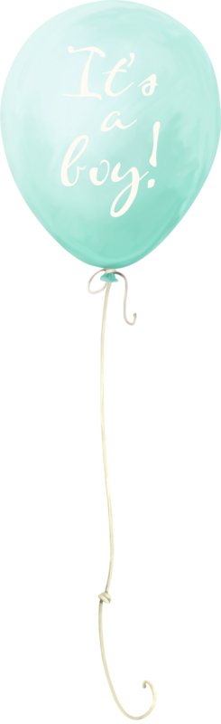 Balloon Blue - It's a Boy! - PNG image with transparent background