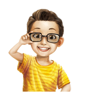 Boy with Glasses - PNG image with transparent background