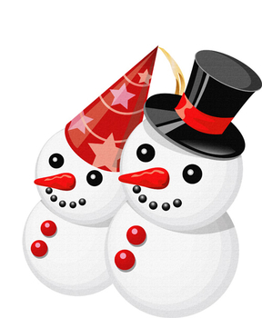 Christmas Snowmen - PNG image with transparent background