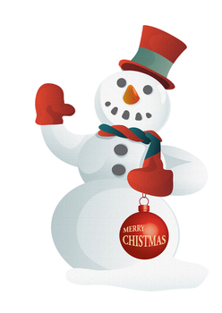 Christmas Snowman - PNG image with transparent background